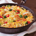 Cheddar Chicken and Rice Skillet