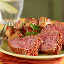 Carne de Empuje con Tomates Secados al Sol Tostados y Papas